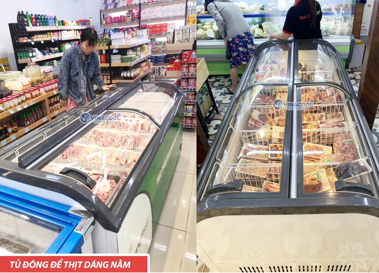 tủ đông siêu thị dáng nằm