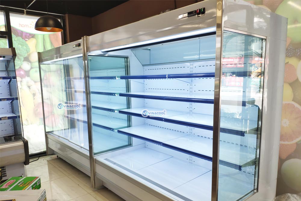 tủ mát siêu thị block ngoài