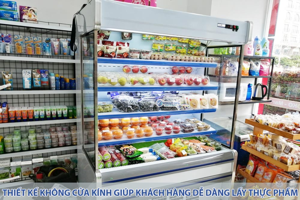 tủ bảo quản rau củ trái cây cửa hở dài 1m5