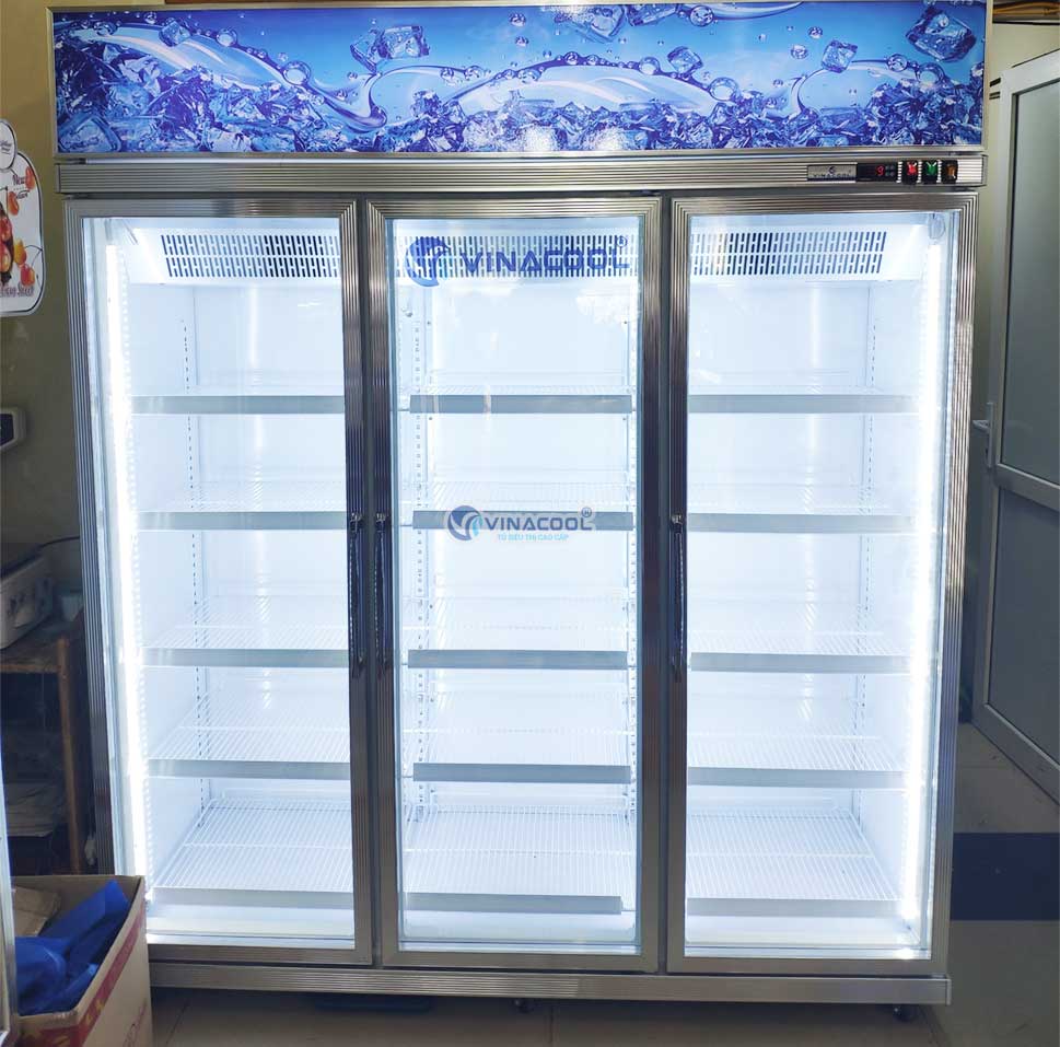 tủ bảo quản trái cây 3 cánh kính