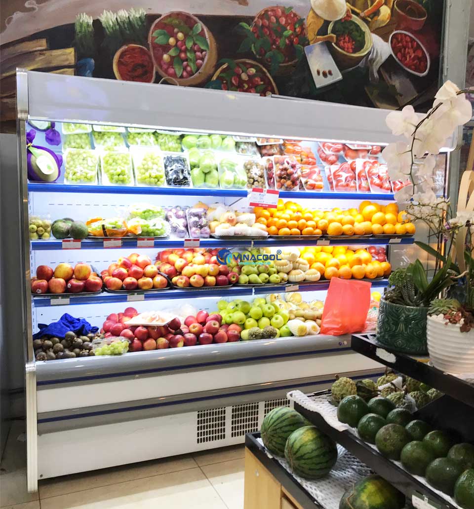tủ bảo quản trái cây không cửa