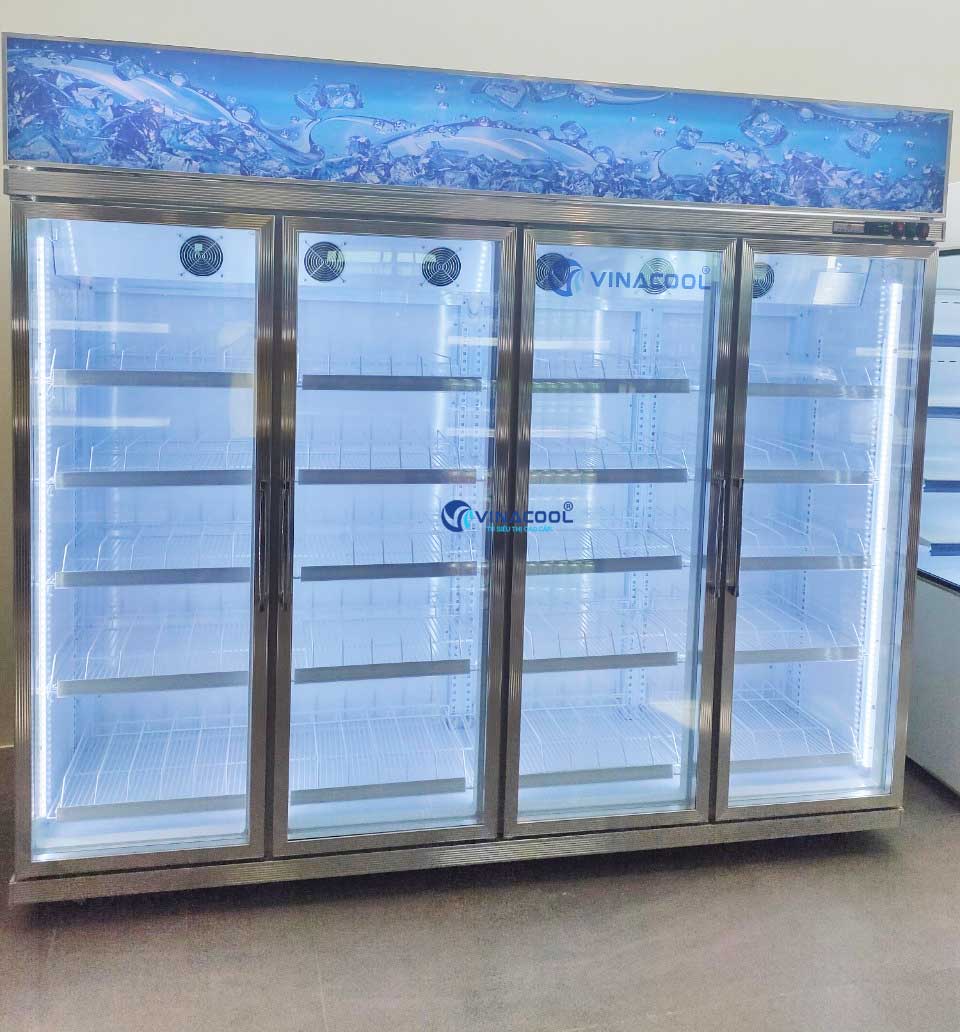 tủ mát 4 cánh kính
