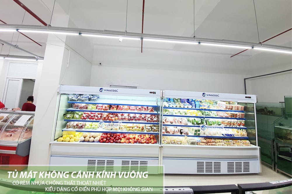 tủ mát không cánh kính vuông