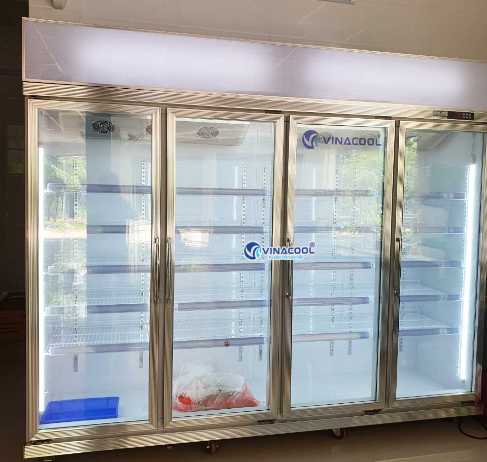 Tủ mát trưng bày thực phẩm 4 cánh kính