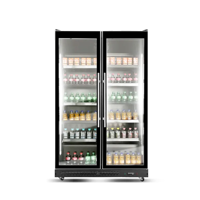 Tủ Mát 2 Cánh Kính Đen 3 Màu Đèn