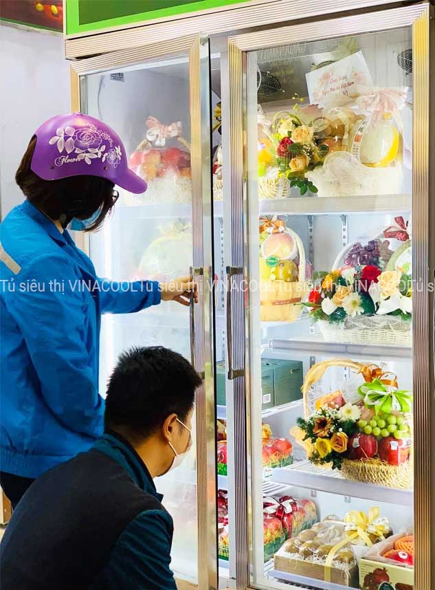 tủ bảo quản hoa quả nhập khẩu 2 cánh