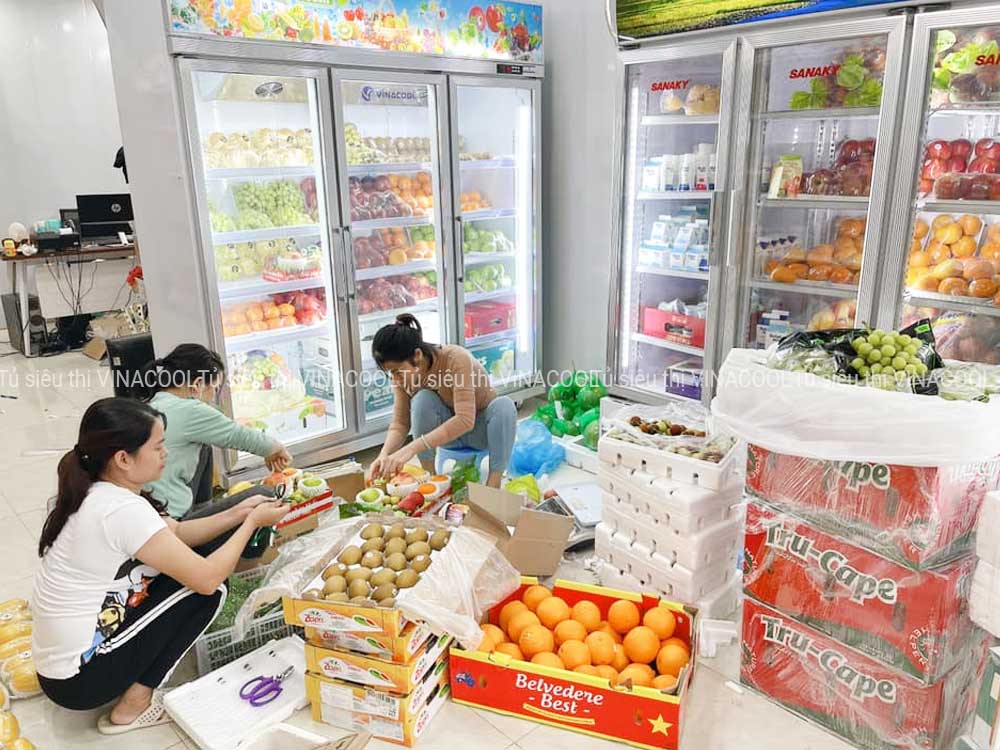 tủ bảo quản hoa quả nhập khẩu 3 cánh