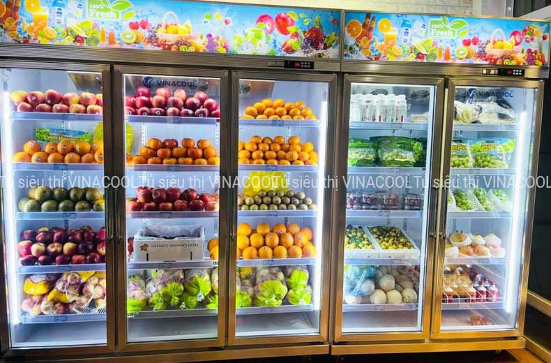 tủ để trái cây 3 cánh kính