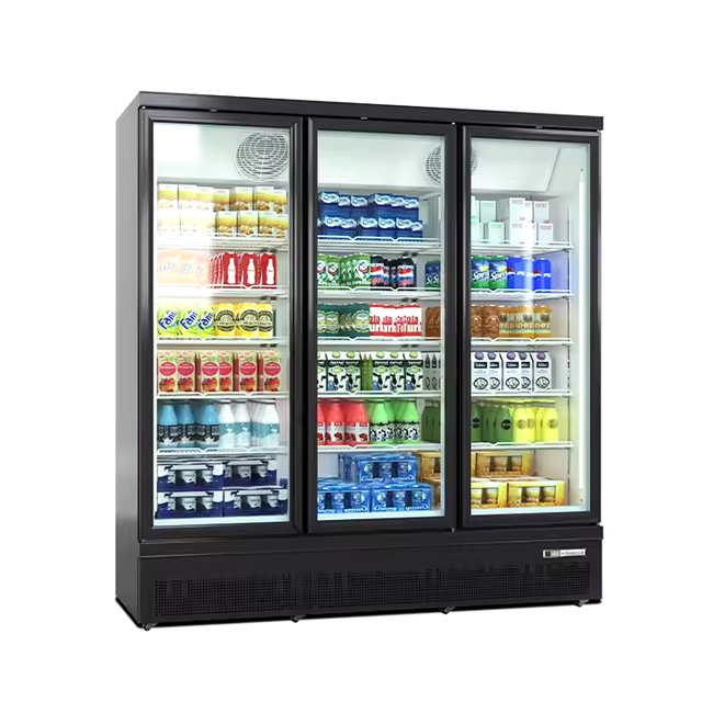 Tủ Mát 3 Cánh Kính Viền Đen