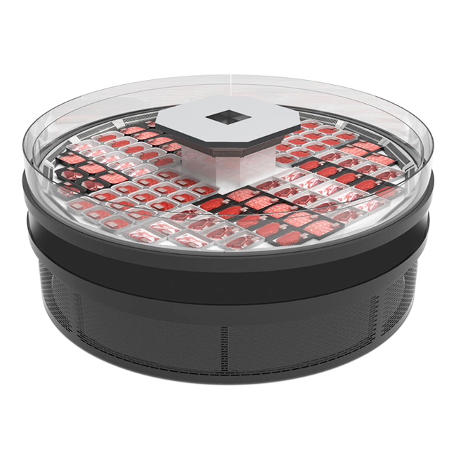 Quầy Mát Trưng Bày Thịt Tươi Hình Tròn